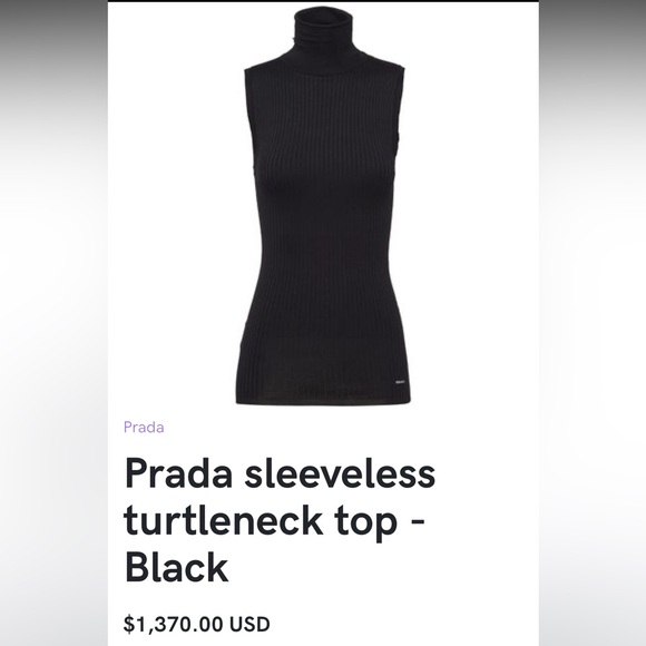 PRADA***Sleveeless Black Turtleneck****I 44 US 10***$1370 - Picture 13 of 13